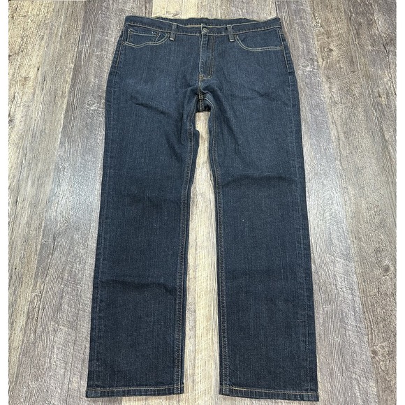 Levis 541 Jeans Mens 38x32 Blue Athletic Tapered Medium Wash Stretch Dark Denim - Picture 1 of 15